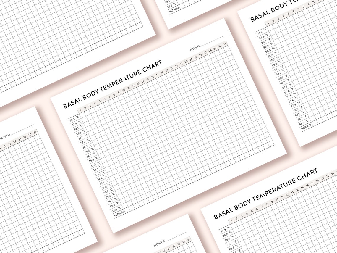 Basal Body Temperature Tracker Printable BBT Tracker, Basal Body ...