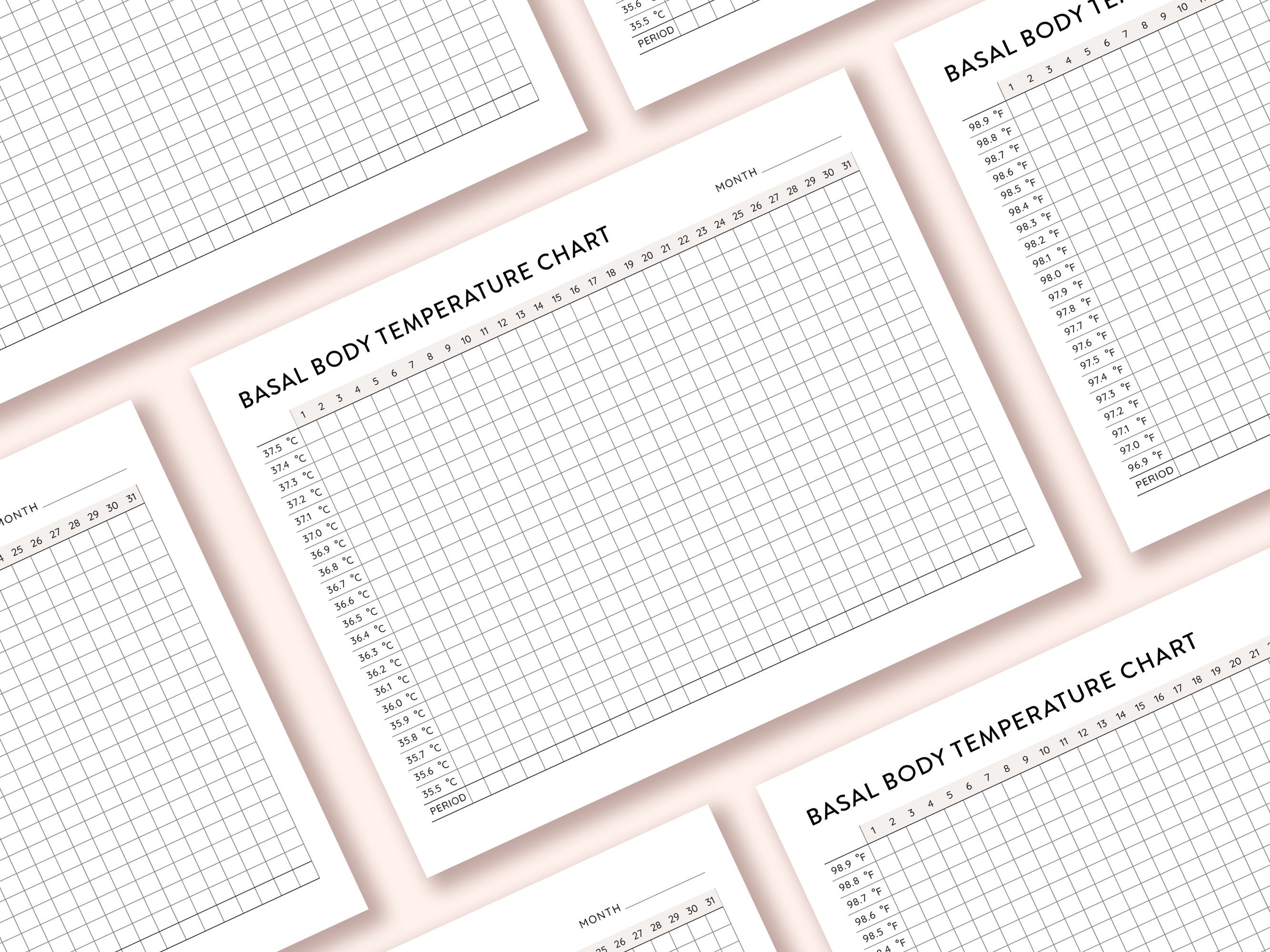 Basal Body Temperature Tracker Printable BBT Tracker, Basal Body ...
