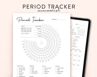 Digitaler Wochenplaner für Frauen, Periodenplaner, Menstruationstracker, Mood Tracker, digitaler Wochenplaner, Wochenplaner, Wochenübersicht