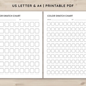 Color Swatch Chart Blank Color Chart Printable Color Swatch Template ...