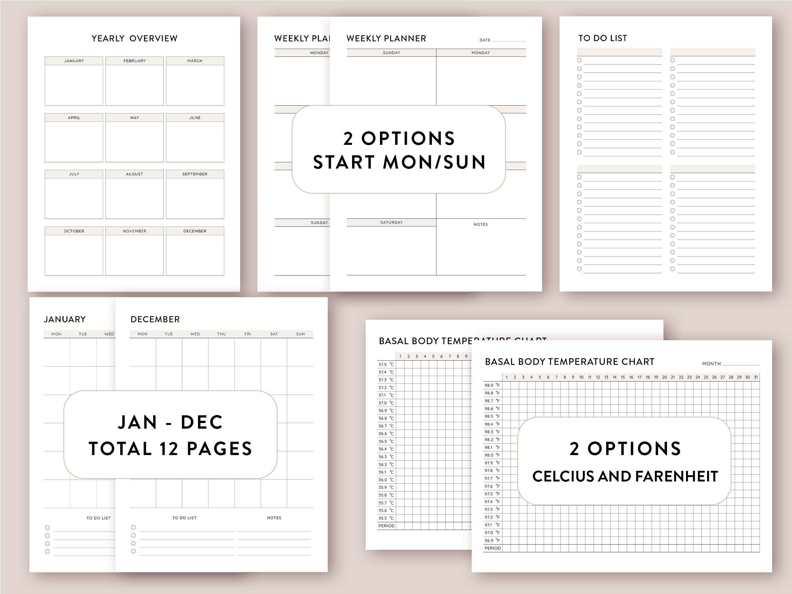 Fertility Journal Ovulation Tracker Printable BBT Chart Pregnancy