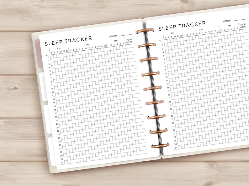 Happyplanner Sleep Tracker Printable Inserts Classic HP Insert Sleep ...