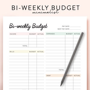 Bi-weekly budget planner printable Biweekly budget planner printable biweekly paycheck budget by paycheck planner printable bi weekly budget