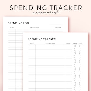 Digital spending tracker printable spending log Monthly Expense Log printable spending tracker template expenses tracker iPad
