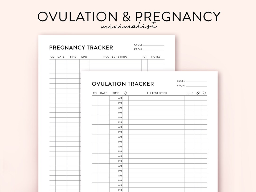 Ovulation Test Strips Tracker, Ovulation Tracker Printable, Ovulation