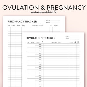 Ovulation Test Strips Tracker, Ovulation Tracker Printable, Ovulation ...
