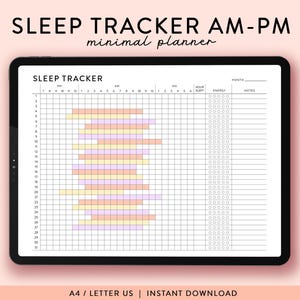 Sleep Tracker Printable, Monthly Sleep Tracker Planner Printable PDF ...