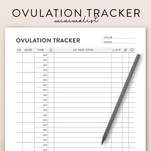 Ovulation Test Strips Tracker, Ovulation Tracker Printable, Ovulation Tracker Template, Ovulate test strip track, OPK Tracker