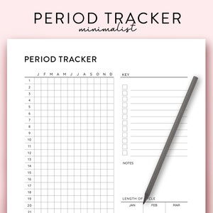 Printable Period Tracker Digital Period Tracker, Period Planner, Period Journal and Tracker, Symptom Tracker Mood Tracker printable