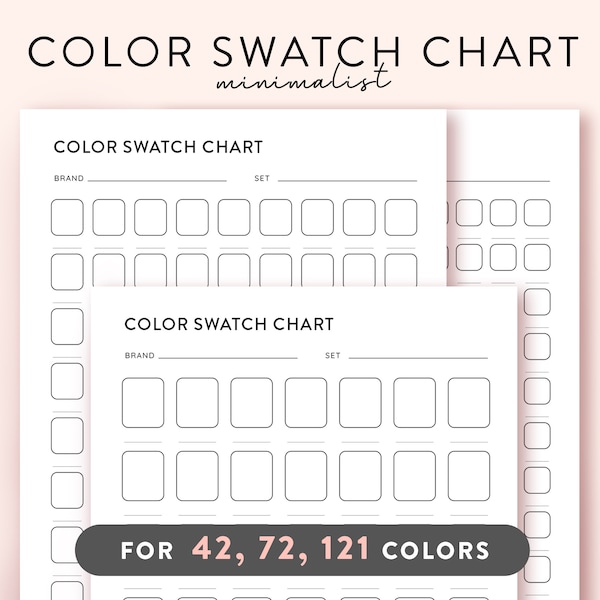 Color Swatch Chart Blank Color Chart Printable Color Swatch Template Page Color Swatch Chart Set Blank Colour Swatch Chart Sheet Template