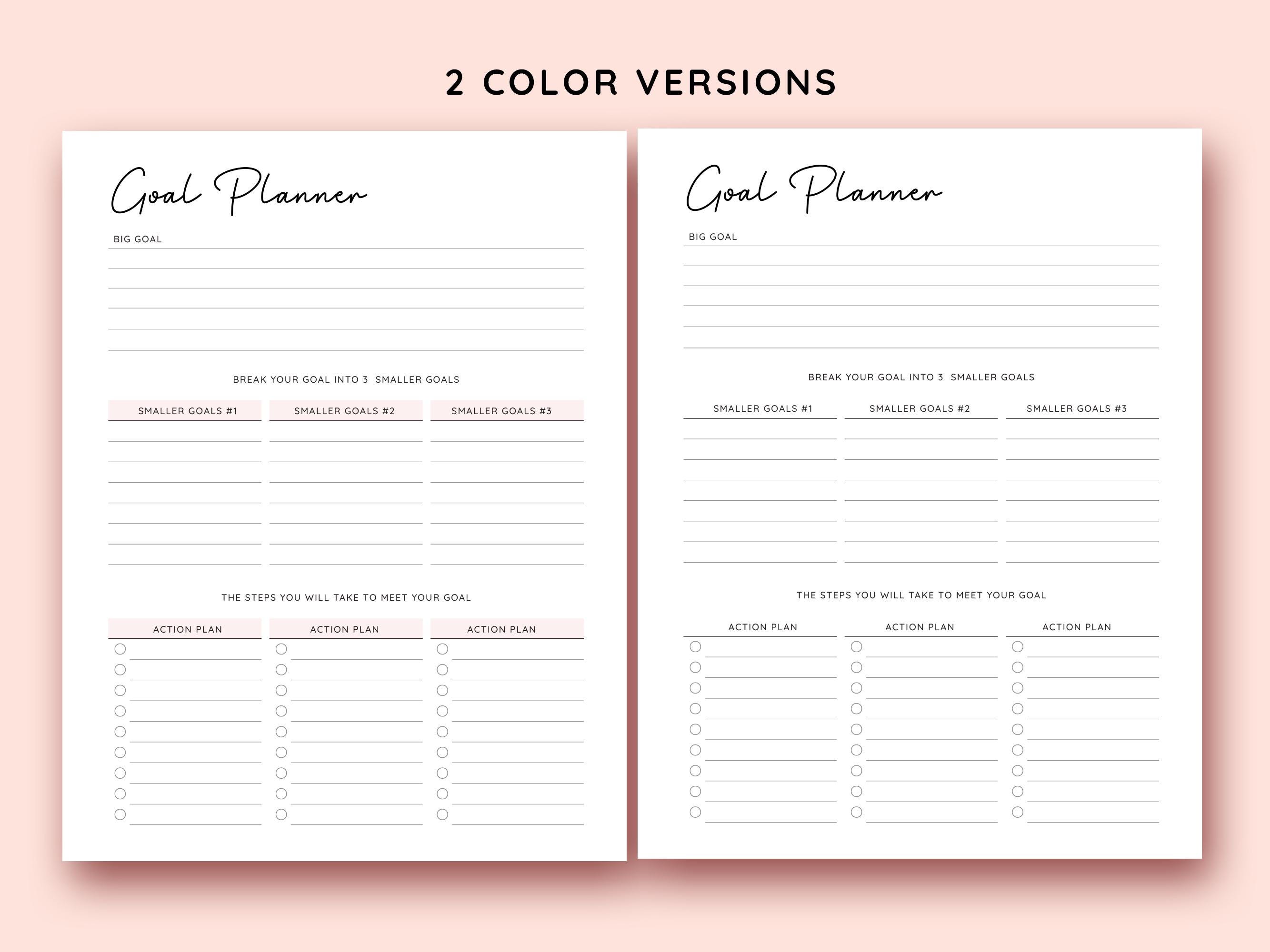 2025 Goal Settings Worksheet Printable, Goal Planner Printable Goal ...