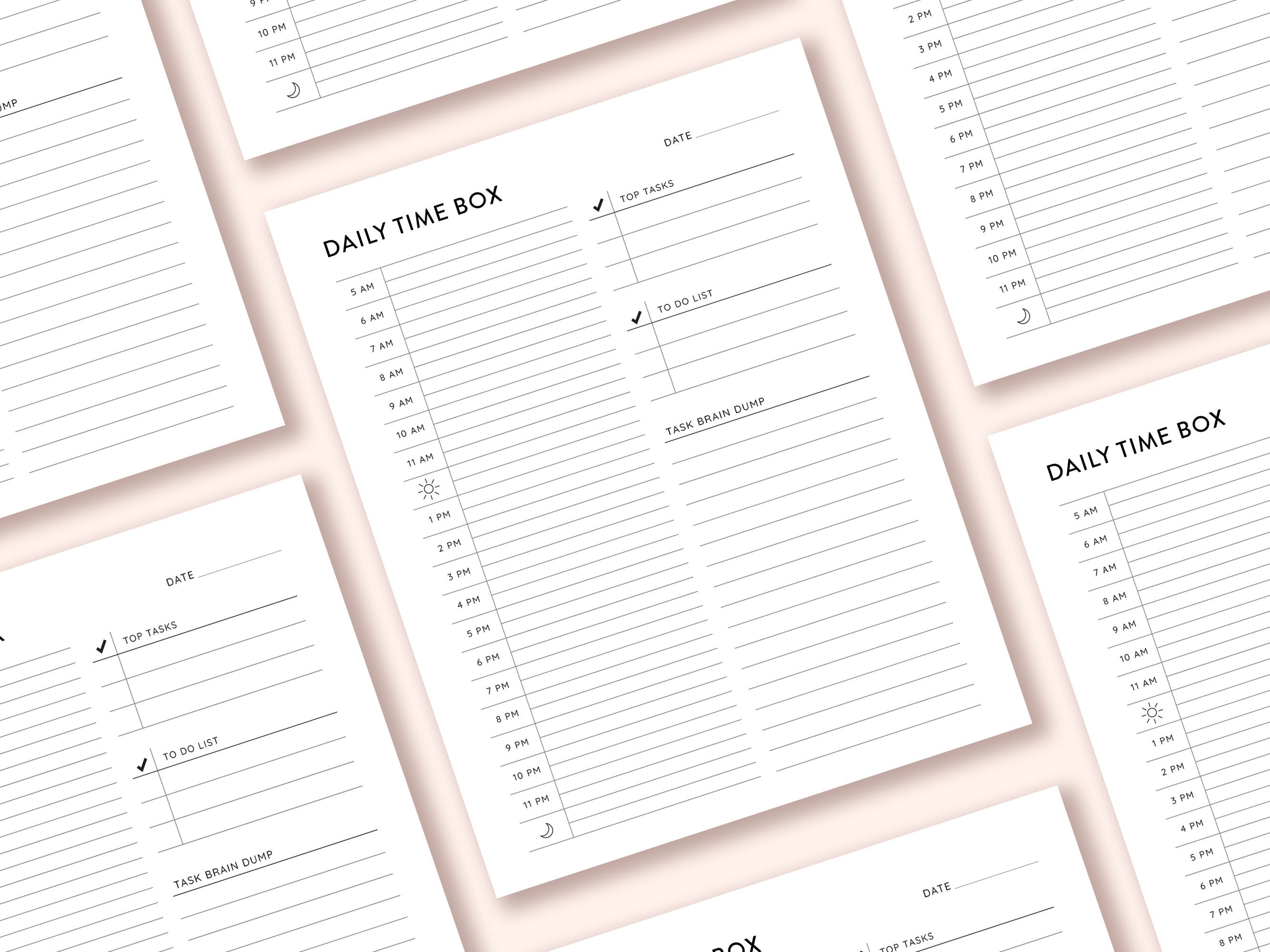 Hour Daily Planner Printable, Hourly Planner Military Time Plan ...