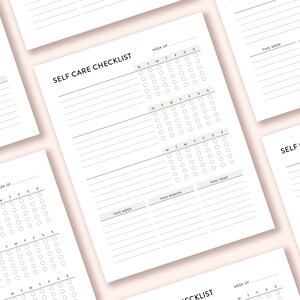 Self Care Checklist printable Selfcare checklist printable SelfCare tracker Wellness Planner Printable Self care to do list Skincare routine