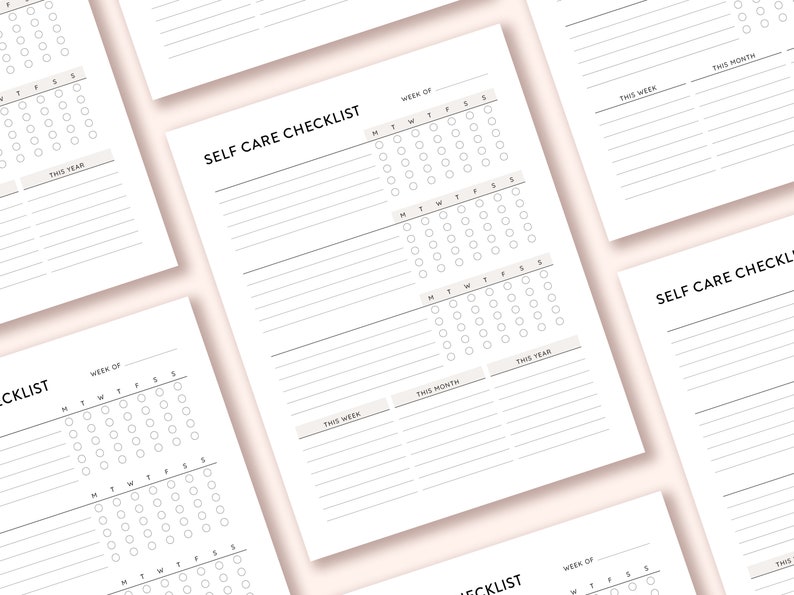 Self Care Checklist printable Selfcare checklist printable SelfCare tracker Wellness Planner Printable Self care to do list Skincare routine