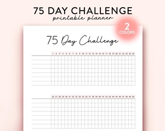 75 Tage Herausforderung druckbares, tägliches 75 Tage Tagebuch, 75 Soft Challenge Tracker, Gesundheits- und Fitnessziele, Habit Tracker, Diet Tracker