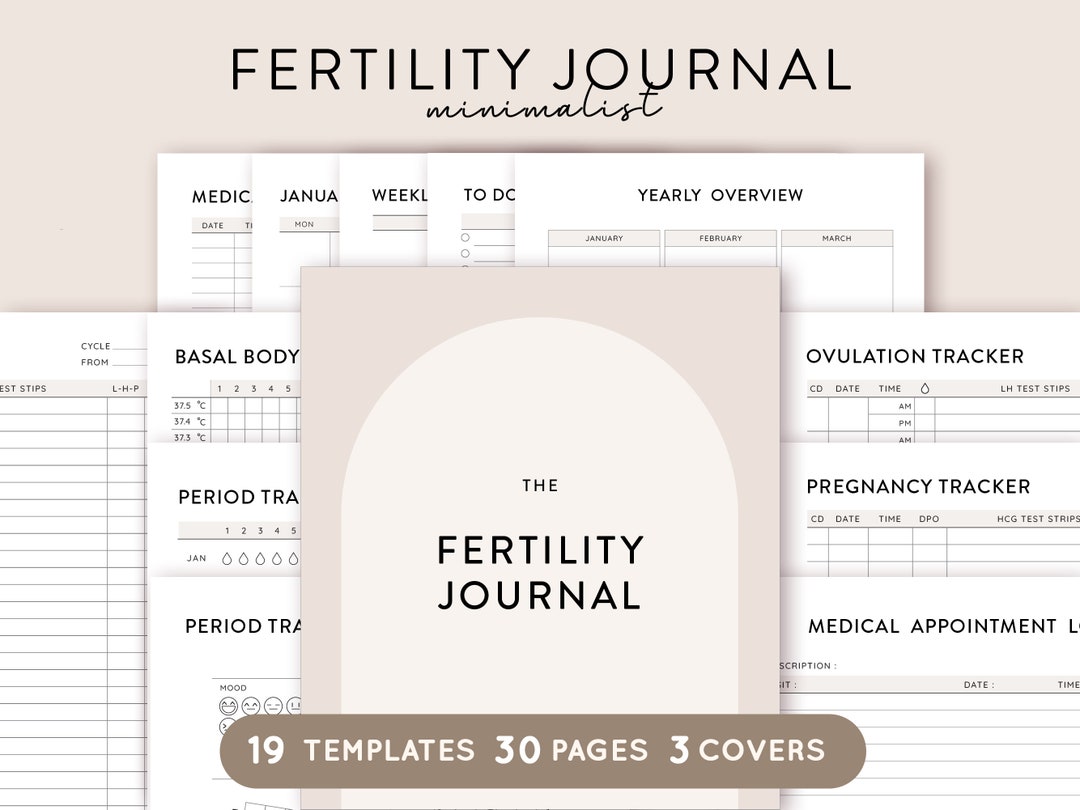 Fertility Journal Ovulation Test Strips Tracker Ovulate Track Printable