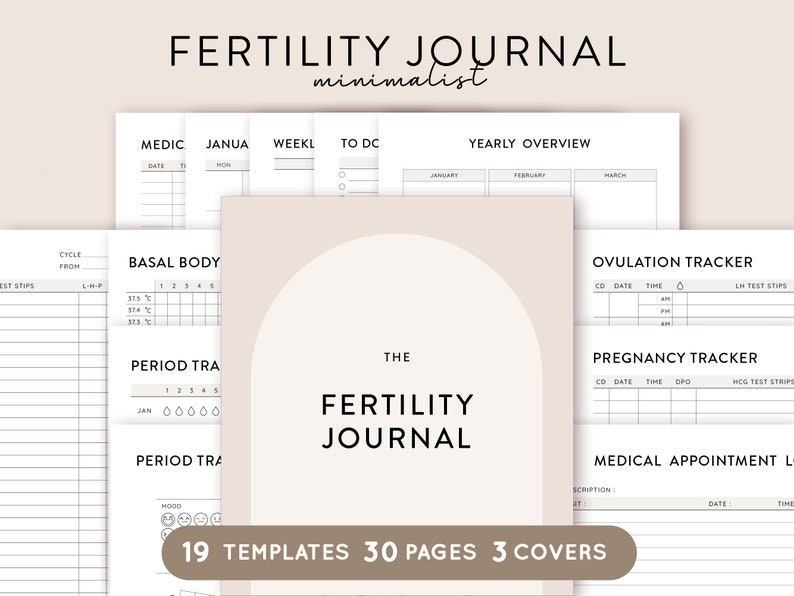 Fertility Journal Ovulation Test Strips Tracker Ovulate Track Printable ...