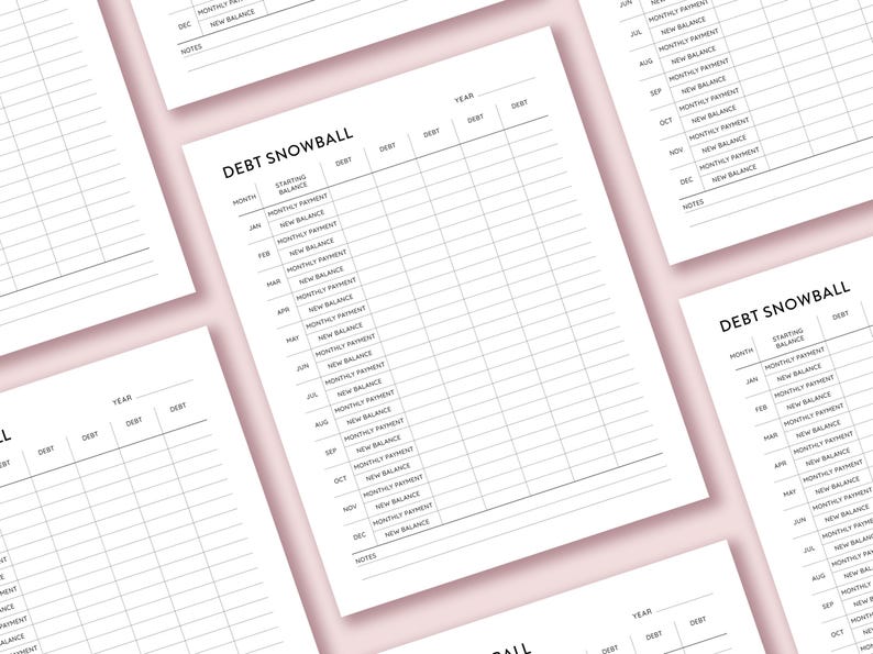 Debt Snowball Printable, Financial Planner, Debt Payment Tracker, Debt ...