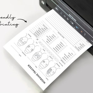 Migraine Tracker Printable, Headache Tracker, Migraine Track Headache Symptom Tracker, Migraine Record, Headache Log, Headache Planner