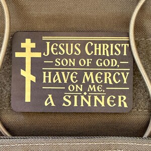 Eastern Orthodox Prayer Hook and Loop Patch Jesus Christ Have Mercy On Me A Sinner St Anthony Personalized Gear EDC Gift Ideas for Christmas