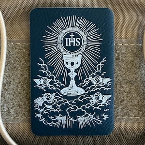 First Communion Patch Monstrance Iron On Accessory Catholic Backpack Patch Catholic Apparel Gift for Eucharistic Adoration Chalice