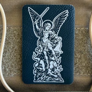 Saint Michael Patch Tactical Protection Medal Design Rugged Faith Based Apparel Gifts Men Catholic EDC Military Morale Defender Battle