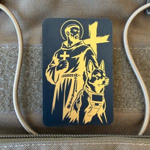 Politiehond Patch St. Anthony K9 Handler Cadeau Wetshandhavingsmonument Tactisch vest Haaklus Gepersonaliseerd kunstleren embleem