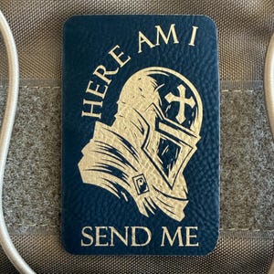 Patch Cavaleiro Bíblico, Acessório Tático de Fé, Emblema de Guerreiro Católico, Distintivo de Moral Militar, Insígnia de Soldado Cristão, Veterano, Escrituras