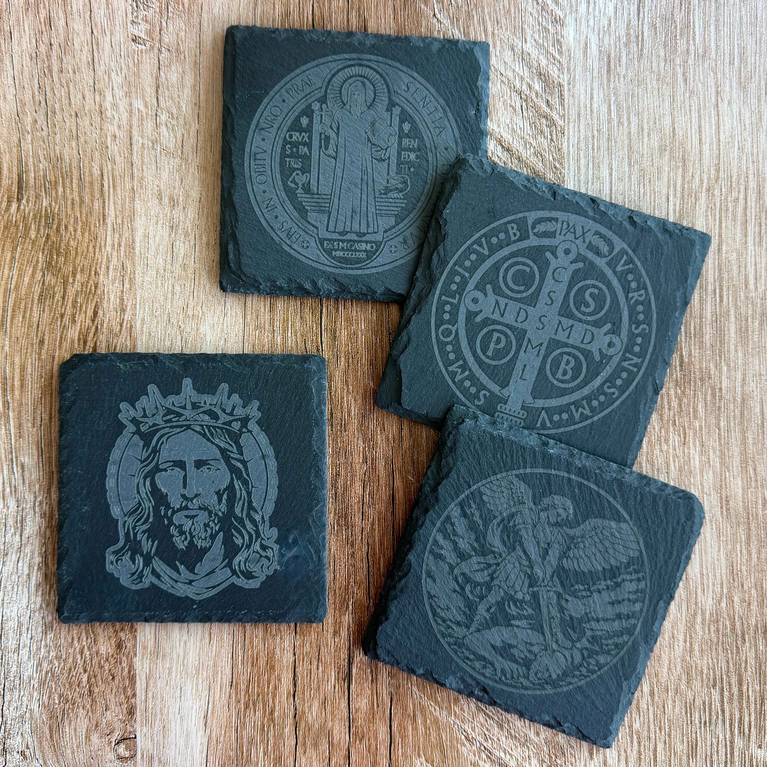 Slate Coaster Catholic Sacred Design Christian Home Devotional Image ...