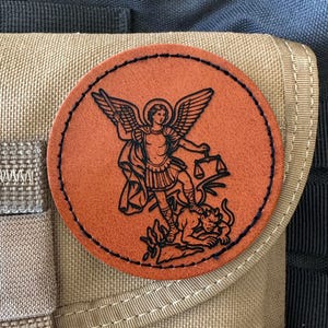 Saint Michael Patch Confirmation Gift Confraternity War Angel Protection Iron On Catholic Gift for Men Confirmation Present Sew On Tactical