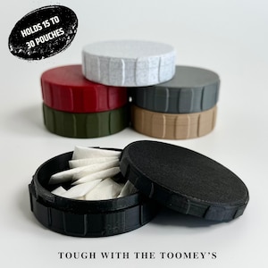 Nicotine Pouch Case Custom 3D Printed Durable Container Personalized Pouch Can Gift for Him Snuff Holder EDC Military Gift First Responder