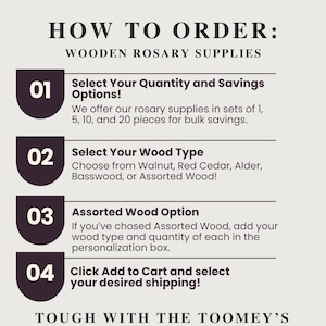 Miraculous Medal Centerpiece Rosary Supplies Chaplet Making Catholic Jewelry Walnut Wood Guadalupe Rosary Craft Component Religious Gift image 6
