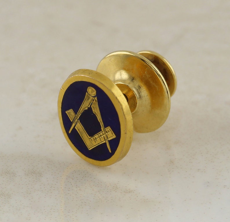 Vintage Masonic Shirt Stud 9ct Yellow Gold Etsy