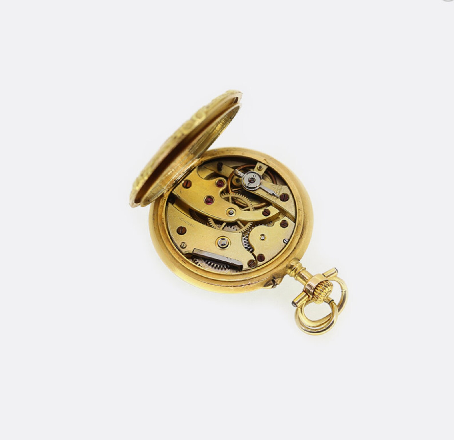 Vintage LeCoultre & CIE Small Pocket Watch 18ct Yellow Gold Etsy