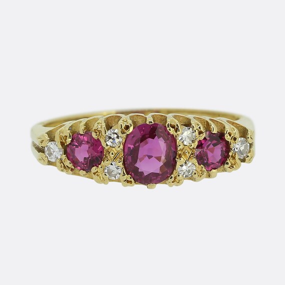 Vintage Ruby and Diamond Ring - image 1