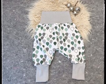 Baby Pumphose 50 56 62 68 74 Sterne Dunkelmint Schwarz Jersey handmade