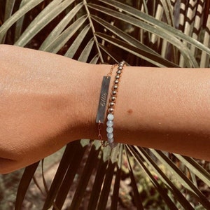 Personalised Bar Bracelet For Women | Custom Bar Jewellery | Name Bracelet | Birthday Gift for Her | Bridesmaid Gift