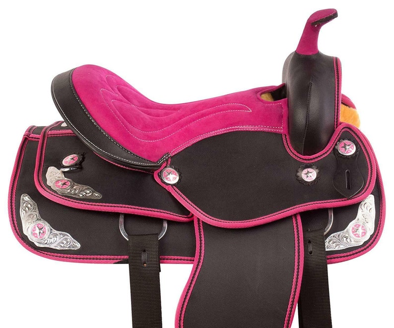 Synthetic Western Adult Barrel Horse Saddle Tack With Accessories