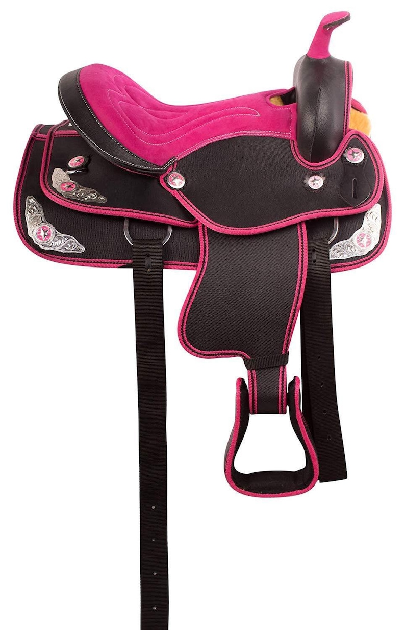 Synthetic Western Adult Barrel Horse Saddle Tack With Accessories