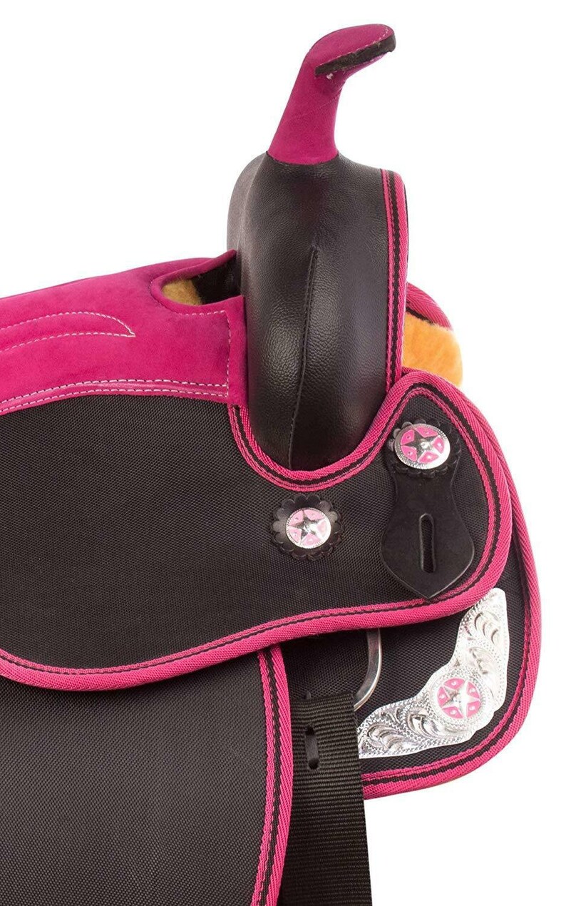 Synthetic Western Adult Barrel Horse Saddle Tack With Accessories