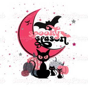 Pink Spooky Season PNG Halloween Tshirt Design Download