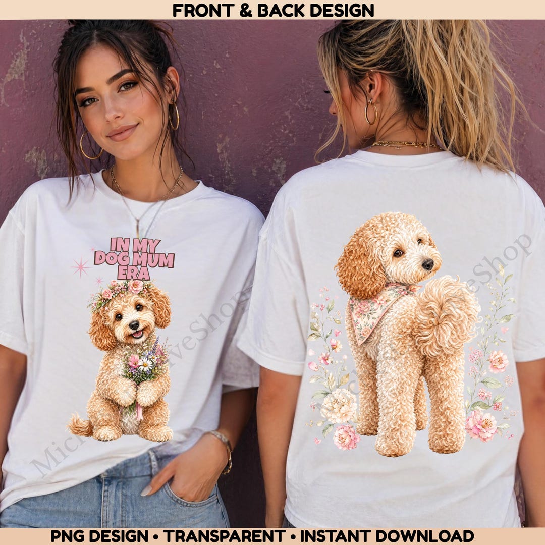 Groodle Dog Mum Era PNG, Floral Goldendoodle Shirt Design, Puppy ...