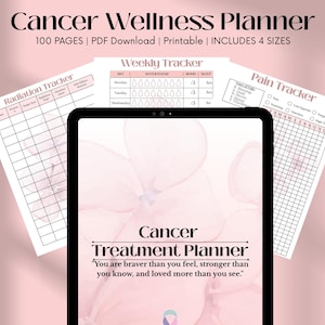 BLIJF STERK Digitale kanker-wellnessplanner Pdf-afdrukbare gezondheidstracker Chemosymptoomlogboek Zelfzorg Stemmingstracker Kankerbehandelingsdagboek