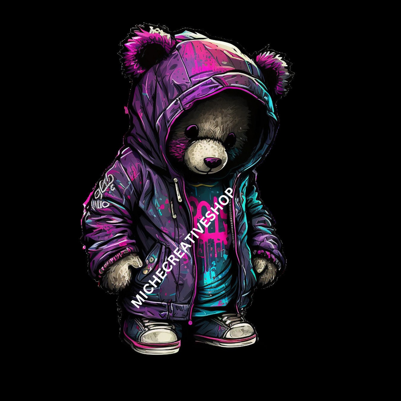 トップス frankygrow TAPE EMBROIDERY PRINT BEAR T 6