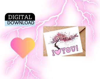Sofortiger Download Liebe Karte, 7 x 5 Zoll Karten, Liebeskarte zum Downloaden, Liebeskarte oder Karte für jemand Besonderen