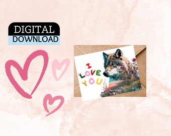 Sofortiger Download Liebeskarte, 7 x 5 Zoll, druckbare Karte, Karte für jemand ganz Besonderen