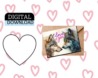 Druckbare Liebesgrußkarte, sofortiger Download, 7 x 5 Zoll große Karten für Liebeskarten zum Herunterladen, Liebeskarte für einen besonderen Menschen