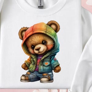 Hip Hop TEDDY BEAR Clip Art Cool Transparent cool t-shirt she teddy bear designs teddy bear hip hop digital only download sublimation PNG