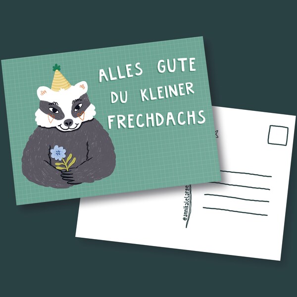 Postkarte - Alles Gute du kleiner Frechdachs