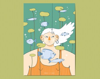 A4 art print - Real big fish
